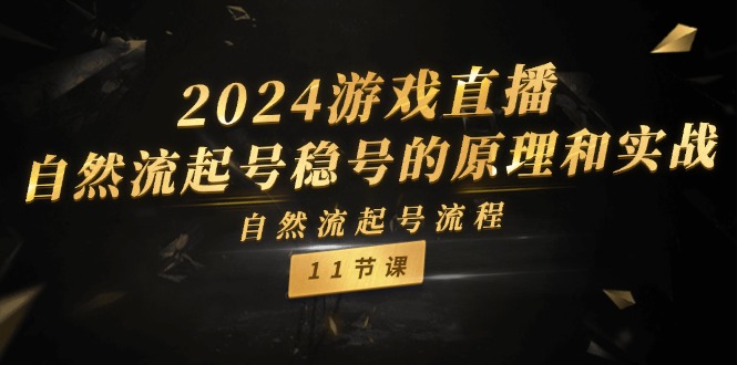 （11653期）2024游戏直播-自然流起号稳号的原理和实战，自然流起号流程（11节）-蓝天项目网