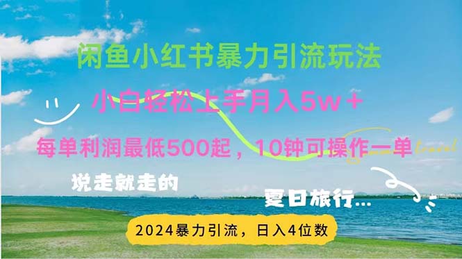 （11650期）2024暑假赚钱项目小红书咸鱼暴力引流，简单无脑操作，每单利润500+，…-蓝天项目网