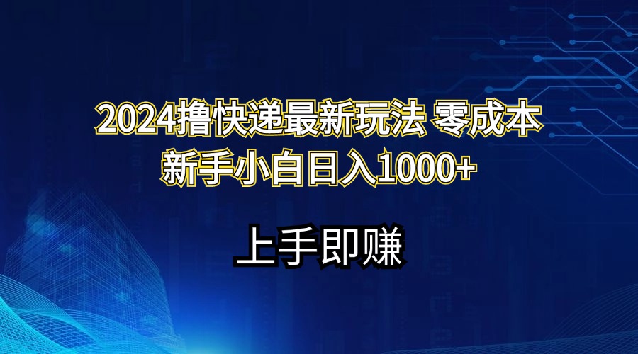 （11680期）2024撸快递最新玩法零成本新手小白日入1000+-蓝天项目网