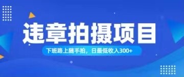 （11698期）随手拍也能赚钱？对的日入300+-蓝天项目网