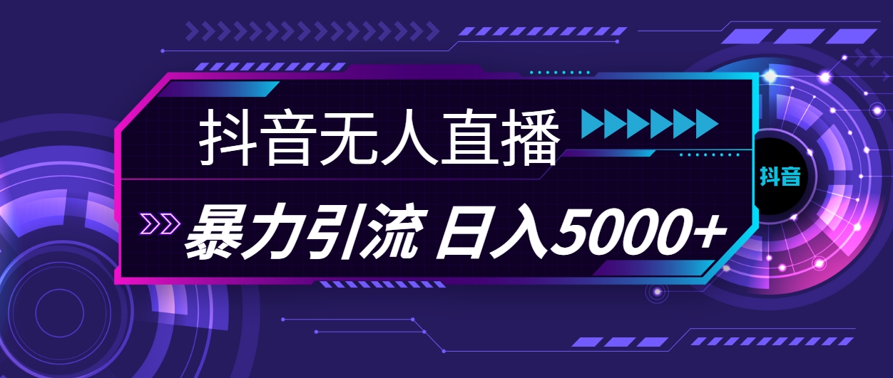 （11709期）抖音无人直播，暴利引流，日入5000+-蓝天项目网