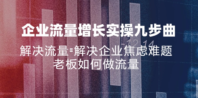 （11822期）企业流量增长实战九步曲，解决流量=解决企业焦虑难题，老板如何做流量-蓝天项目网