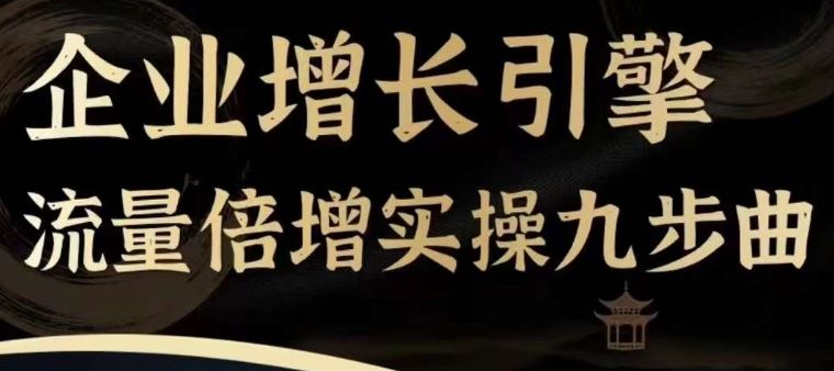 企业增长引擎流量倍增实操九步曲，一套课程帮你找到快速、简单、有效、可复制的获客+变现方式，-蓝天项目网