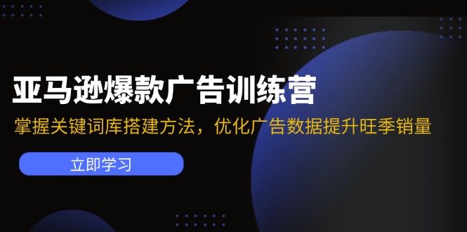 （11858期）亚马逊爆款广告训练营：掌握关键词库搭建方法，优化广告数据提升旺季销量-蓝天项目网