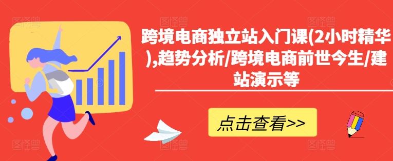 跨境电商独立站入门课(2小时精华),趋势分析/跨境电商前世今生/建站演示等-蓝天项目网