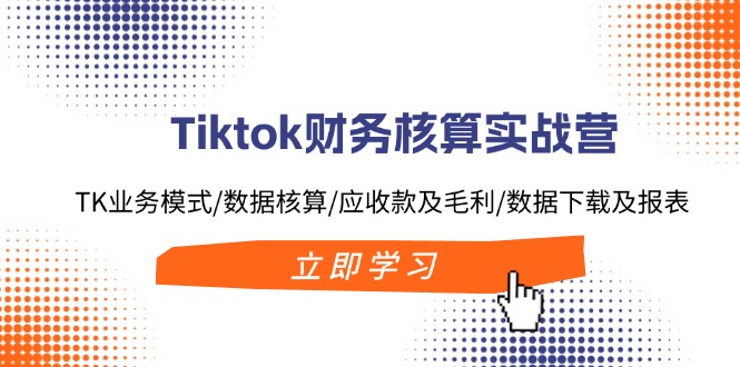 （11978期）Tiktok财务核算实战营：TK业务模式/数据核算/应收款及毛利/数据下载及报表-蓝天项目网