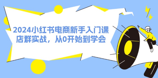 （11988期）2024小红书电商新手入门课，店群实战，从0开始到学会（31节）-蓝天项目网