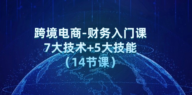 （12047期）跨境电商-财务入门课：7大技术+5大技能（14节课）-蓝天项目网