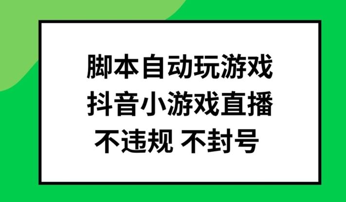 脚本自动玩游戏，抖音小游戏直播，不违规不封号可批量做【揭秘】-蓝天项目网