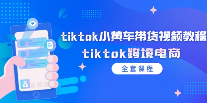 （12059期）tiktok小黄车带货视频教程，tiktok跨境电商（全套课程）-蓝天项目网