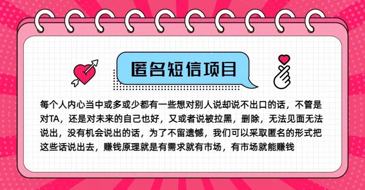 冷门小众赚钱项目，匿名短信，玩转信息差，月入五位数【揭秘】-蓝天项目网