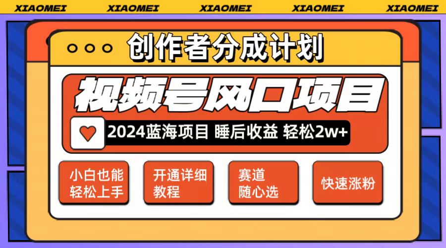 （12084期）微信视频号大风口项目 轻松月入2w+ 多赛道选择，可矩阵，玩法简单轻松上手-蓝天项目网