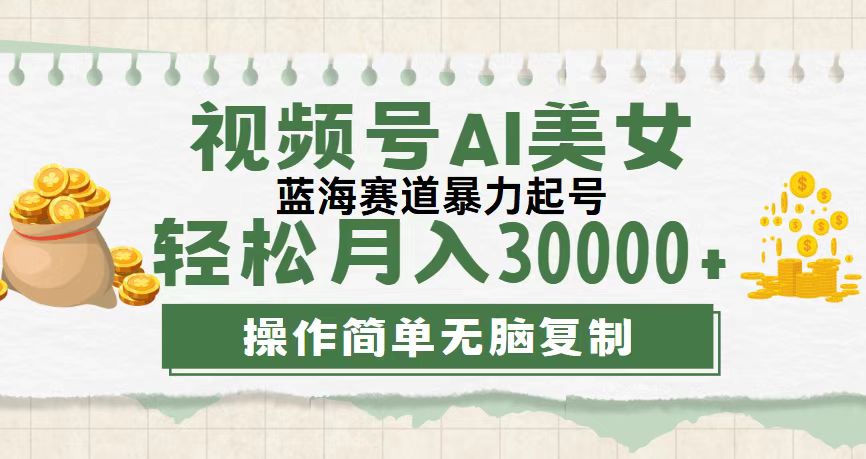 （12087期）视频号AI美女跳舞，轻松月入30000+，蓝海赛道，流量池巨大，起号猛，无…-蓝天项目网