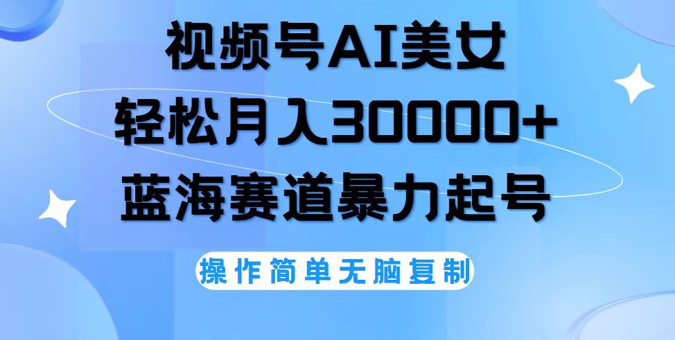 （12125期）视频号AI美女跳舞，轻松月入30000+，蓝海赛道，流量池巨大，起号猛，无…-蓝天项目网