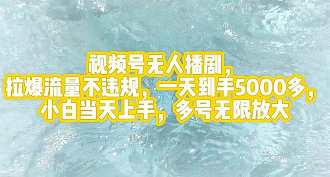 （12166期）视频号无人播剧，拉爆流量不违规，一天到手5000多，小白当天上手，多号…-蓝天项目网