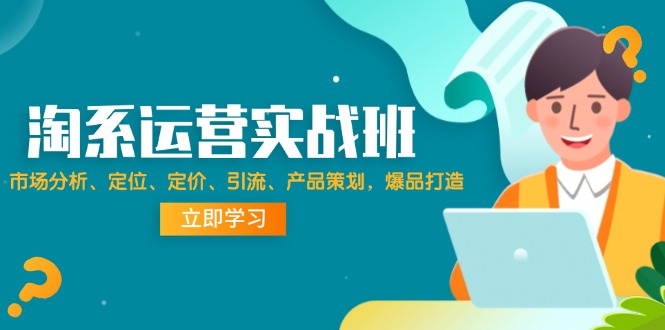 （12186期）淘系运营实战班：市场分析、定位、定价、引流、产品策划，爆品打造-蓝天项目网