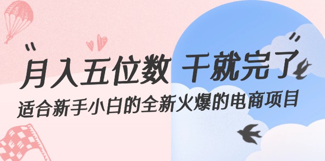 （12241期）月入五位数 干就完了 适合新手小白的全新火爆的电商项目-蓝天项目网