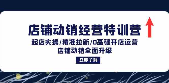 店铺动销经营特训营：起店实操/精准拉新/0基础开店运营/店铺动销全面升级-蓝天项目网