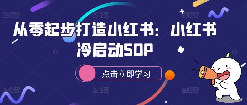 从零起步打造小红书：小红书冷启动SOP-蓝天项目网