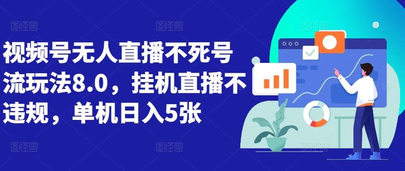 视频号无人直播不死号流玩法8.0，挂机直播不违规，单机日入5张【揭秘】-蓝天项目网