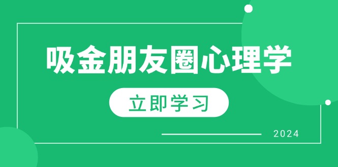 （12899期）朋友圈吸金心理学：揭秘心理学原理，增加业绩，打造个人IP与行业权威-蓝天项目网