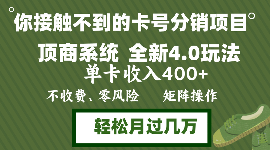 （12917期）年底卡号分销顶商系统4.0玩法，单卡收入400+，0门槛，无脑操作，矩阵操…-蓝天项目网