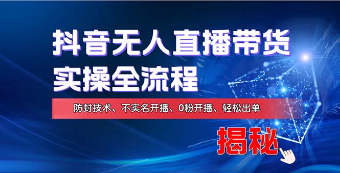 （13001期）在线赚钱新途径：如何用抖音无人直播实现财务自由，全套实操流程，含…-蓝天项目网