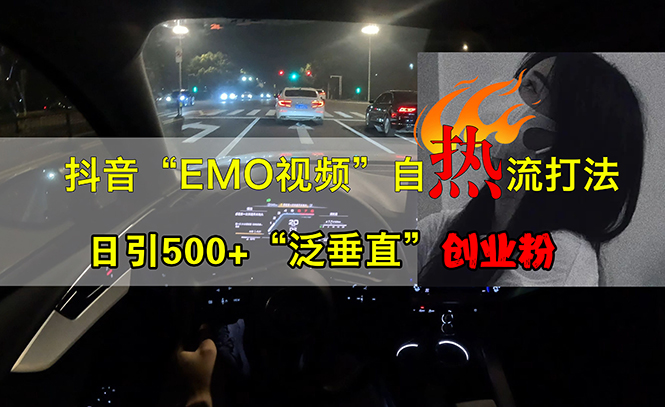 （13029期）抖音EMO视频自热打法，日引500+“泛垂直”创业粉-蓝天项目网