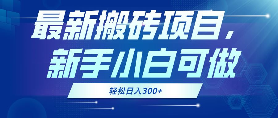 （13086期）最新0门槛搬砖项目，新手小白可做，轻松日入300+-蓝天项目网