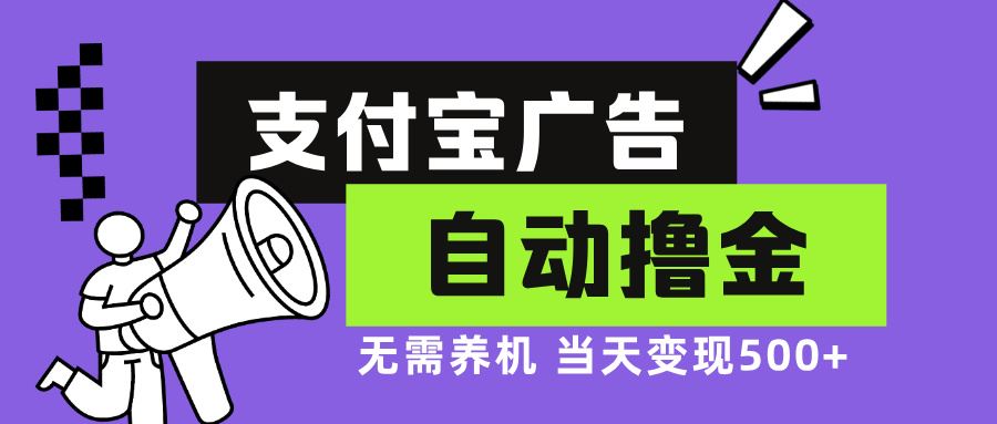 （13101期）支付宝广告全自动撸金，无需养机，当天落地500+-蓝天项目网