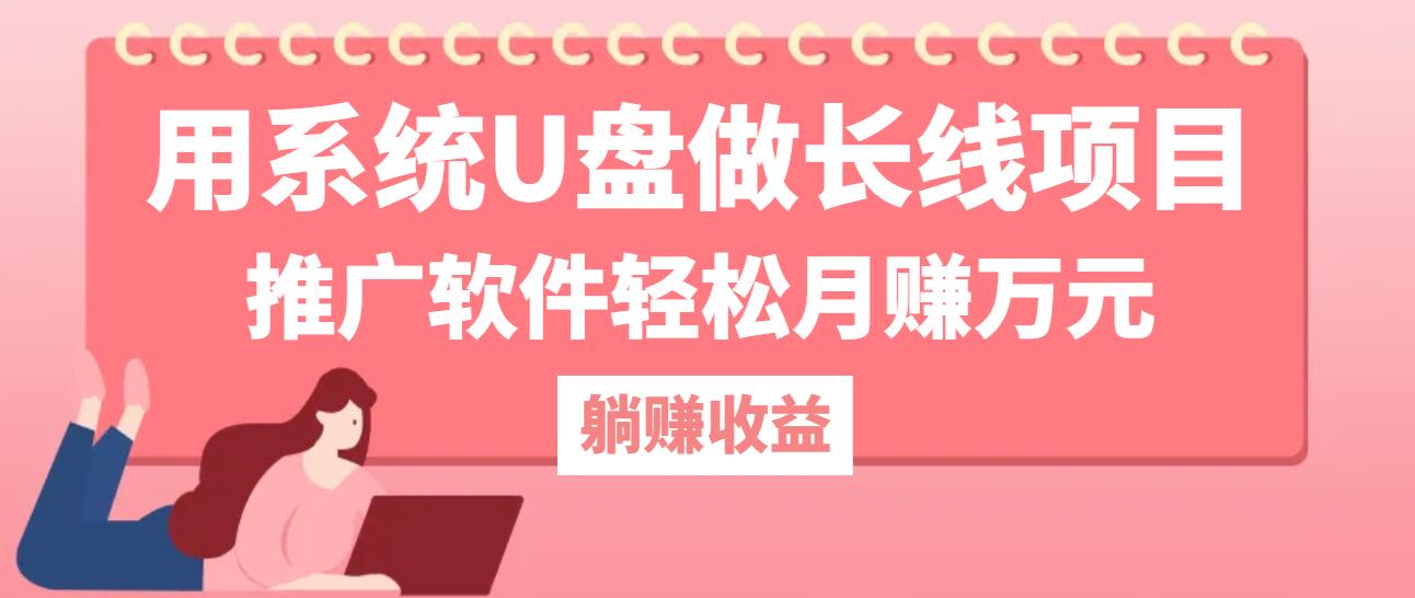 用系统U盘做长线项目，推广软件轻松月赚万元-蓝天项目网