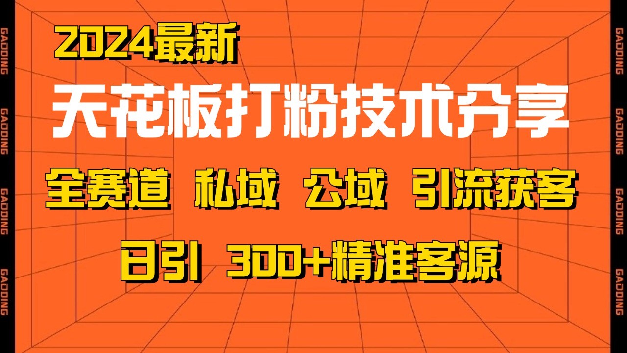 天花板打粉技术分享，野路子玩法 曝光玩法免费矩阵自热技术日引2000+精准客户-蓝天项目网