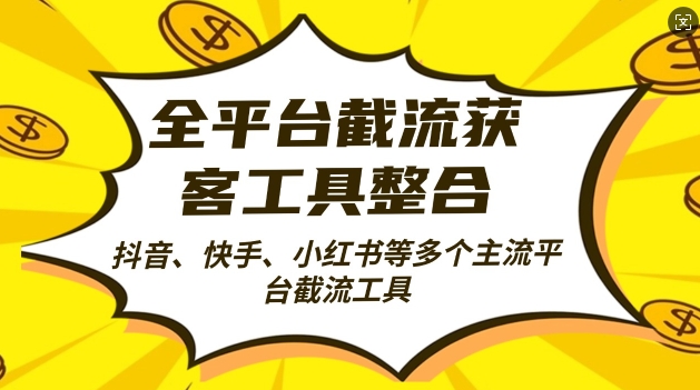 全平台截流获客工县整合全自动引流，日引2000+精准客户【揭秘】-蓝天项目网