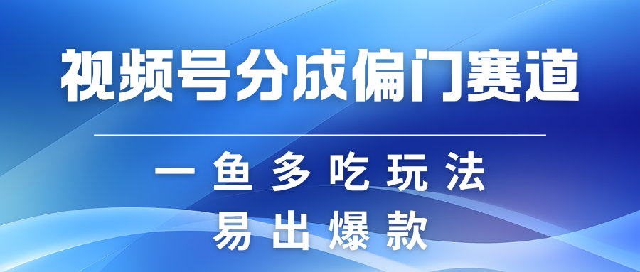 视频号创作者分成计划偏门类目，容易爆流，实拍内容简单易做-蓝天项目网