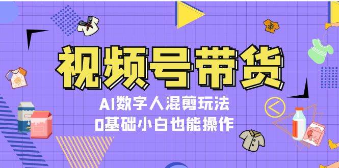 视频号带货，AI数字人混剪玩法，0基础小白也能操作-蓝天项目网