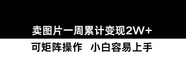 小红书【卖图片】一周累计变现2W+小白易上手-蓝天项目网