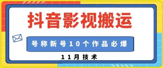 抖音影视搬运，1:1搬运，新号10个作品必爆-蓝天项目网