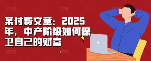 某付费文章：2025年，中产阶级如何保卫自己的财富-蓝天项目网