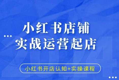 小红书店铺实战运营起店，小红书开店认知+实操课程-蓝天项目网