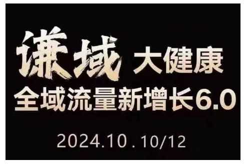 大健康全域流量新增长6.0，公域+私域，直播+短视频，从定位到变现的实操终点站-蓝天项目网