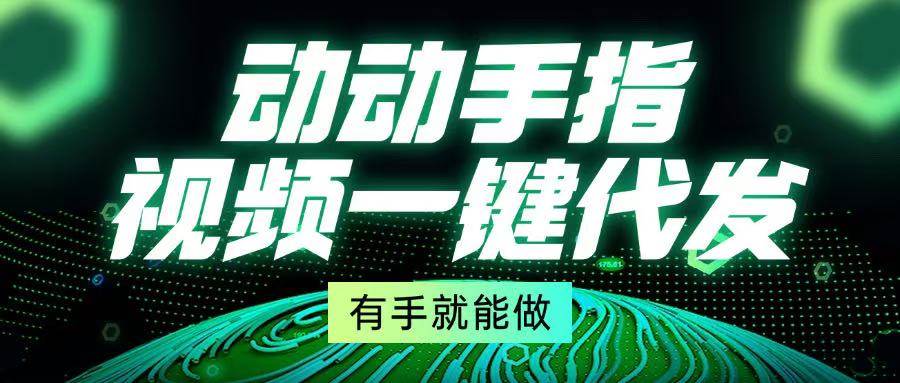 （13572期）动动手指，视频一键代发，有手就能做-蓝天项目网