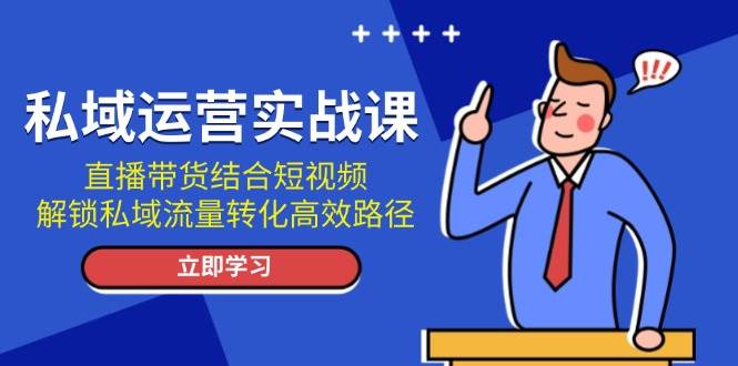 私域运营实战课：直播带货结合短视频，解锁私域流量转化高效路径-蓝天项目网