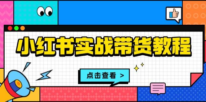 小红书实战带货教程：从开店到选品、笔记制作、发货、售后等全方位指导-蓝天项目网