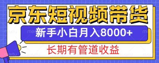 京东短视频带货新玩法，长期管道收益，新手也能月入8000+-蓝天项目网