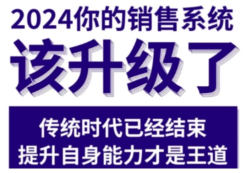 2024能落地的销售实战课，你的销售系统该升级了-蓝天项目网