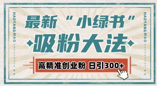 最新自动化“吸粉术”，小绿书激活私域流量，每日轻松吸引300+高质精准粉!-蓝天项目网