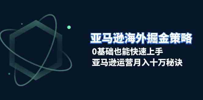 亚马逊海外掘金策略，0基础也能快速上手，亚马逊运营月入十万秘诀-蓝天项目网