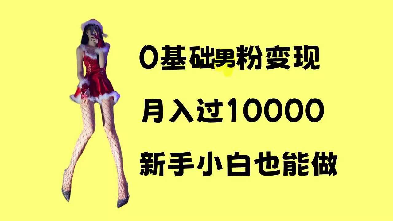 0基础男粉s粉变现，月入过1w+，操作简单，新手小白也能做【揭秘】-蓝天项目网