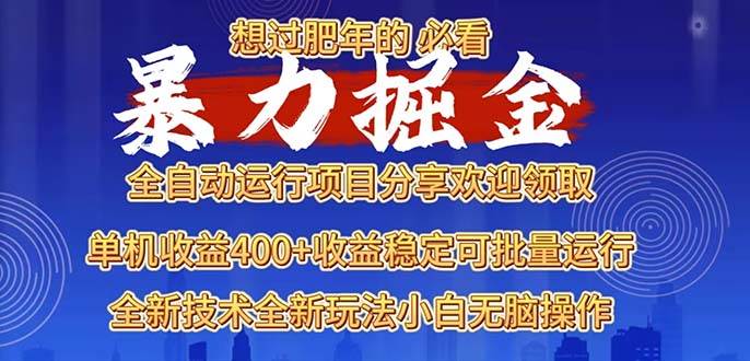 （13675期）2025暴力掘金项目，想过肥年必看！-蓝天项目网