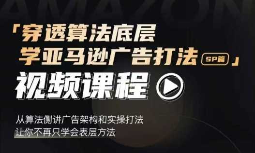 穿透算法底层，学亚马逊广告打法SP篇，从算法侧讲广告架构和实操打法，让你不再只学会表层方法-蓝天项目网